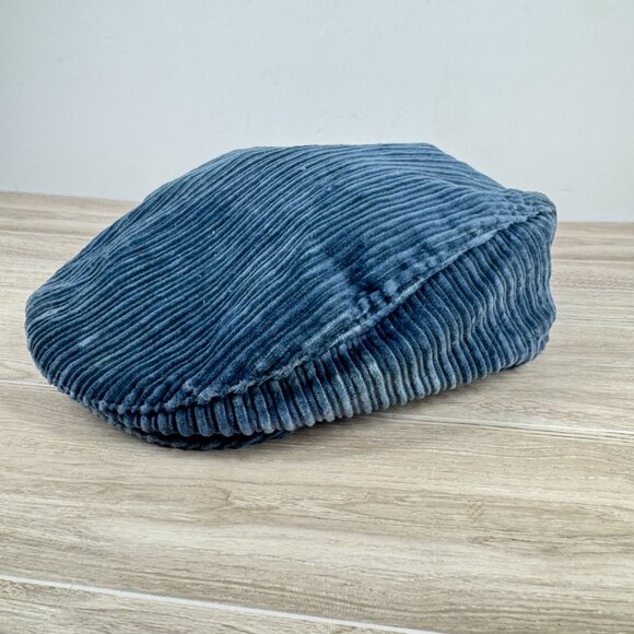 Vintage Nike Blue Corduroy Newsboy Cap 90s Wide Wale Driver Hat Medium - Picture 3 of 15